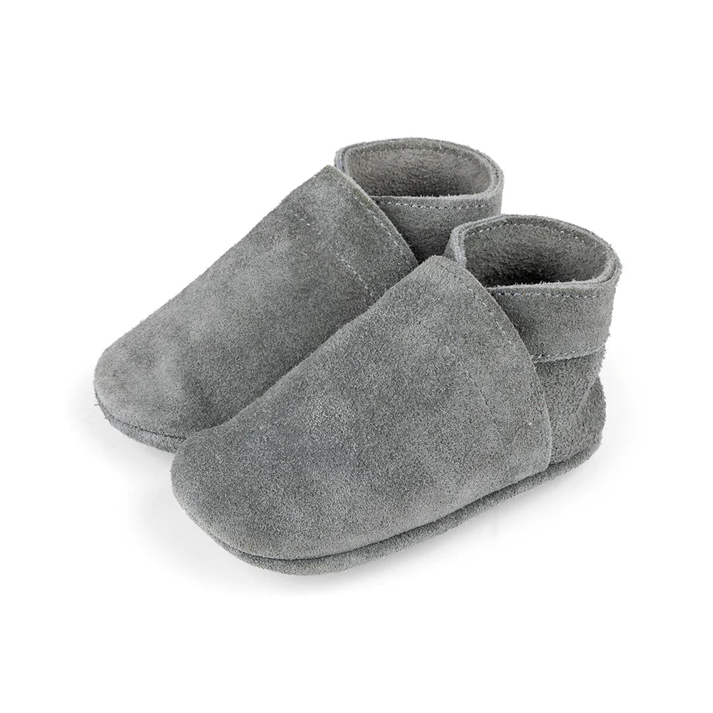 Baby Dutch Babyslofjes Uni Grey Suède
