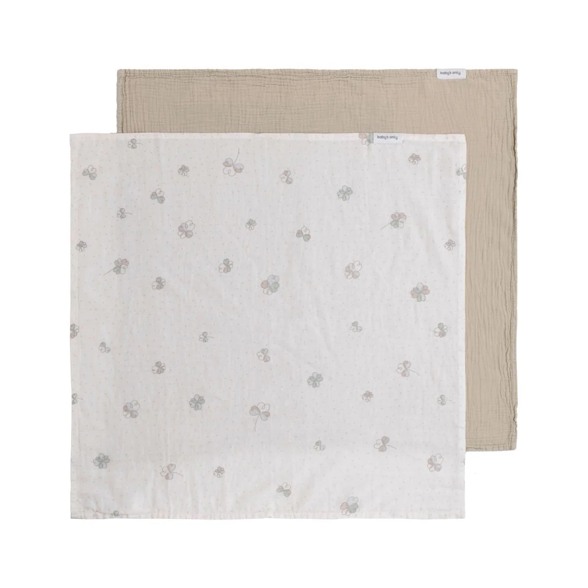 Baby's Only Hydrofiele Doek Tender Beige/Clover 65X65Cm 2-Pack
