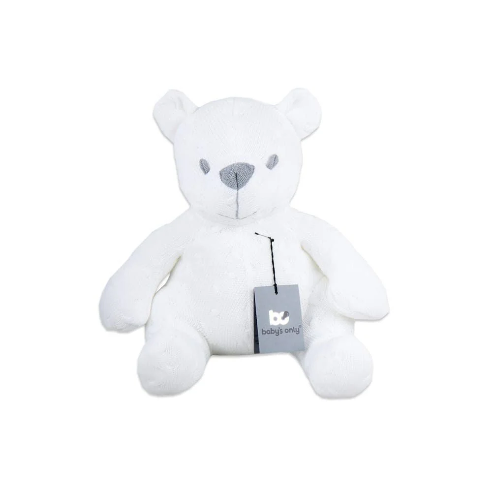 Baby's Only Knuffel Beer Cable Wit 35cm