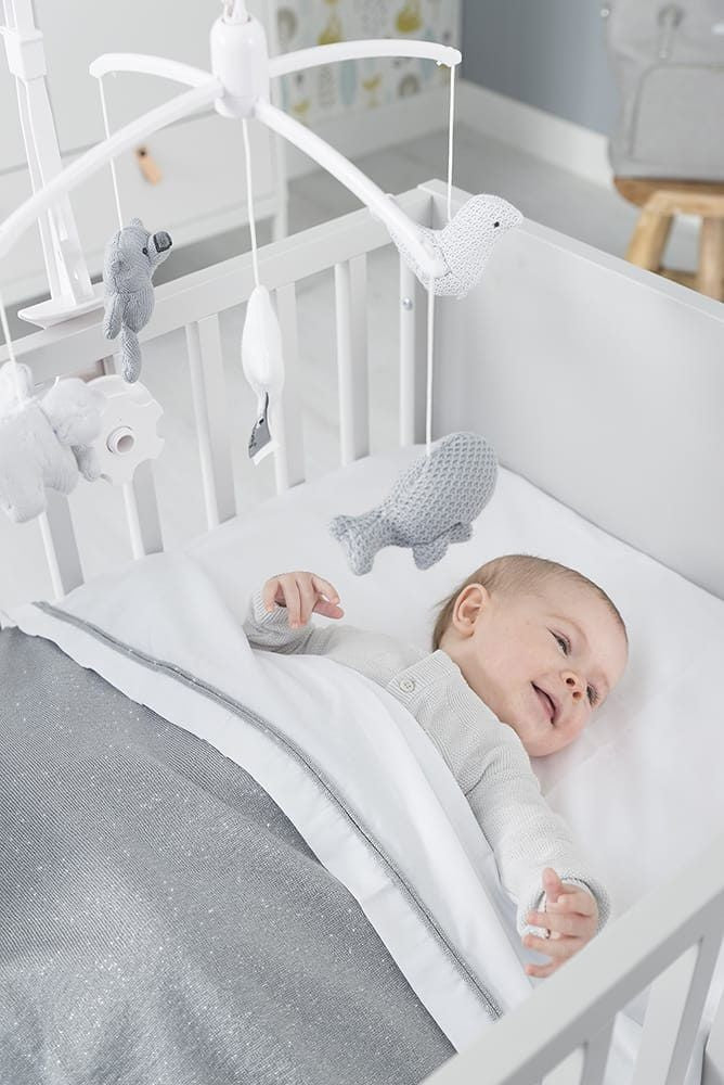 Baby's Only Ledikantdeken Soft Sparkle Melee Zilvergrijs - Image 2