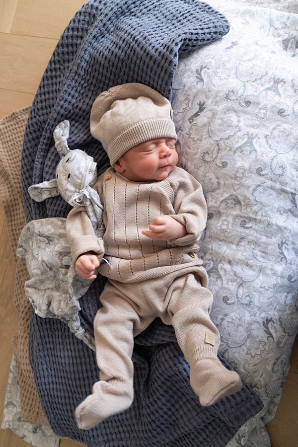 Bamboom Baby Broekje Met Voetjes Knitted Camel - Image 2