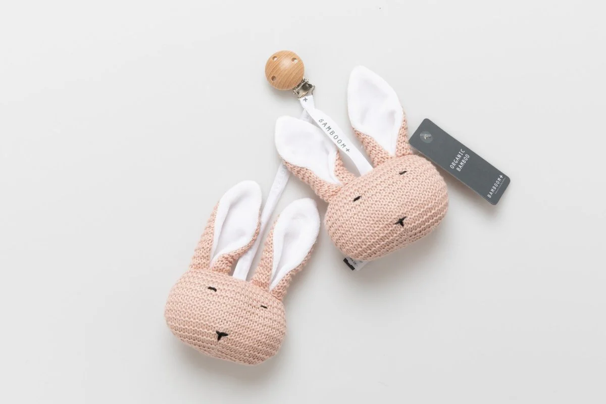 Bamboom Knuffel Met Clip Roze - Image 2