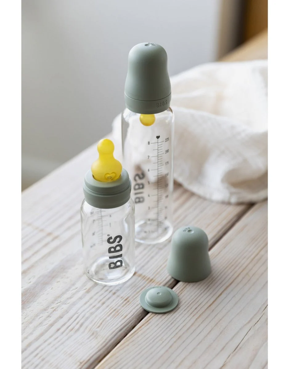 BIBS Babyfles Glas 225ml Sage - Image 4