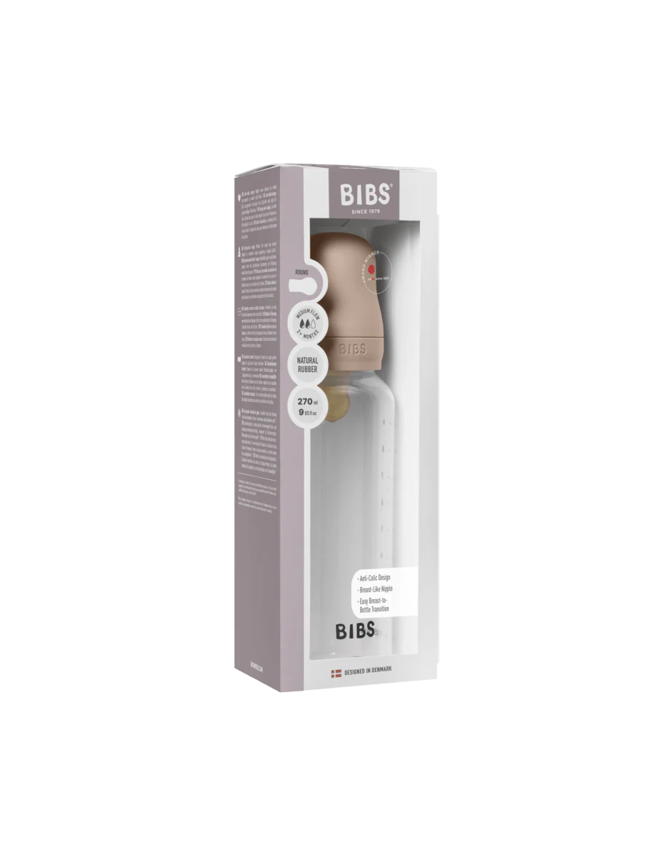 BIBS Flesspeen Rond Latex 1 Pack 270 Ml Medium Flow Blush - Image 3