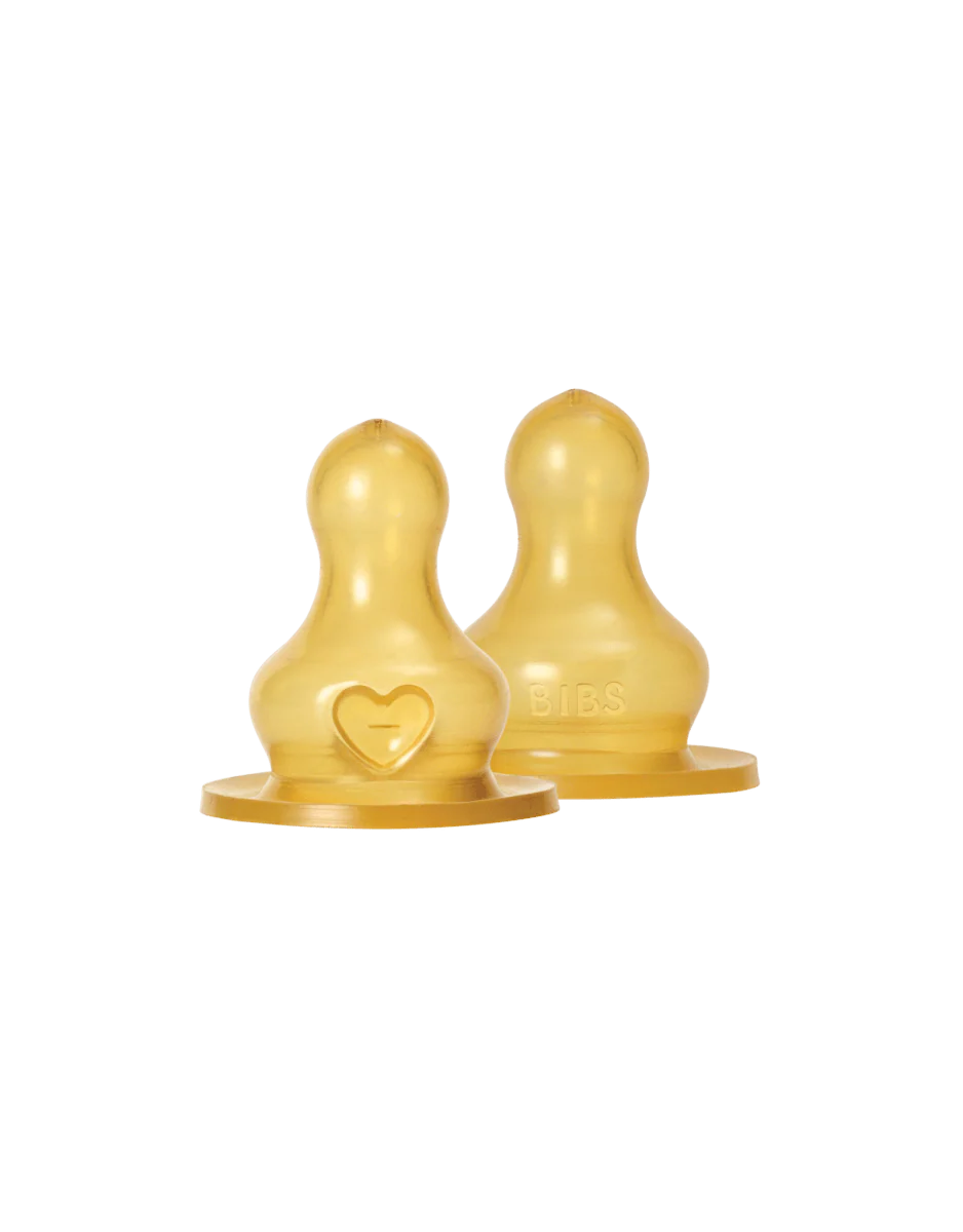 BIBS Flesspeen Rond Latex 2St Medium Flow