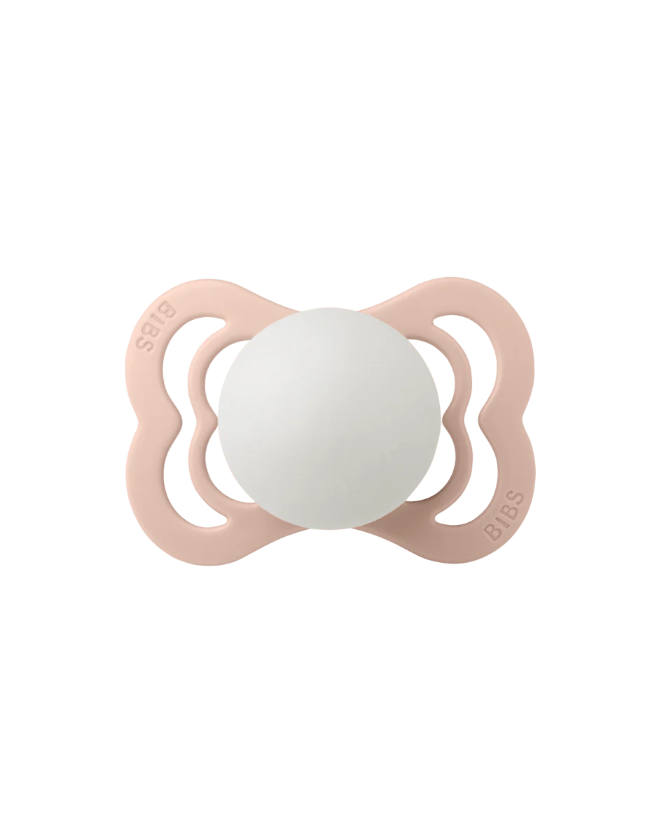 BIBS Speen Maat 2 Blush Night/Vanilla Night Supreme Silicone 2st - Image 3