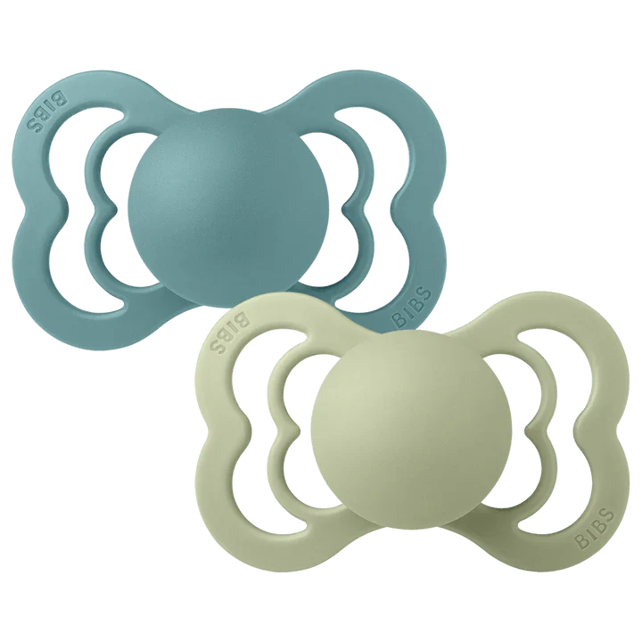 BIBS Speen Maat 2 Supreme Silicone Island Sea/Sage 2St