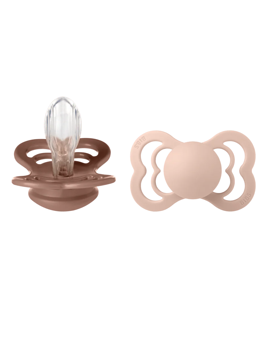BIBS Speen Maat 2 Woodchuck/Blush Supreme Silicone 2st - Image 2