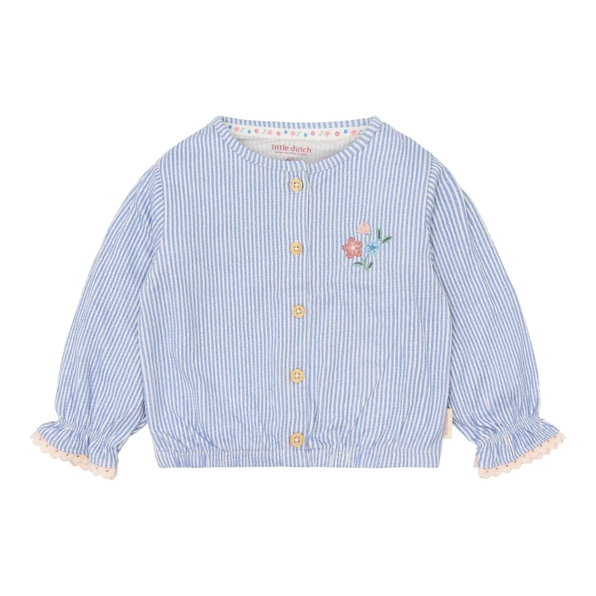 Blouse lange mouw Denim Blue Stripe