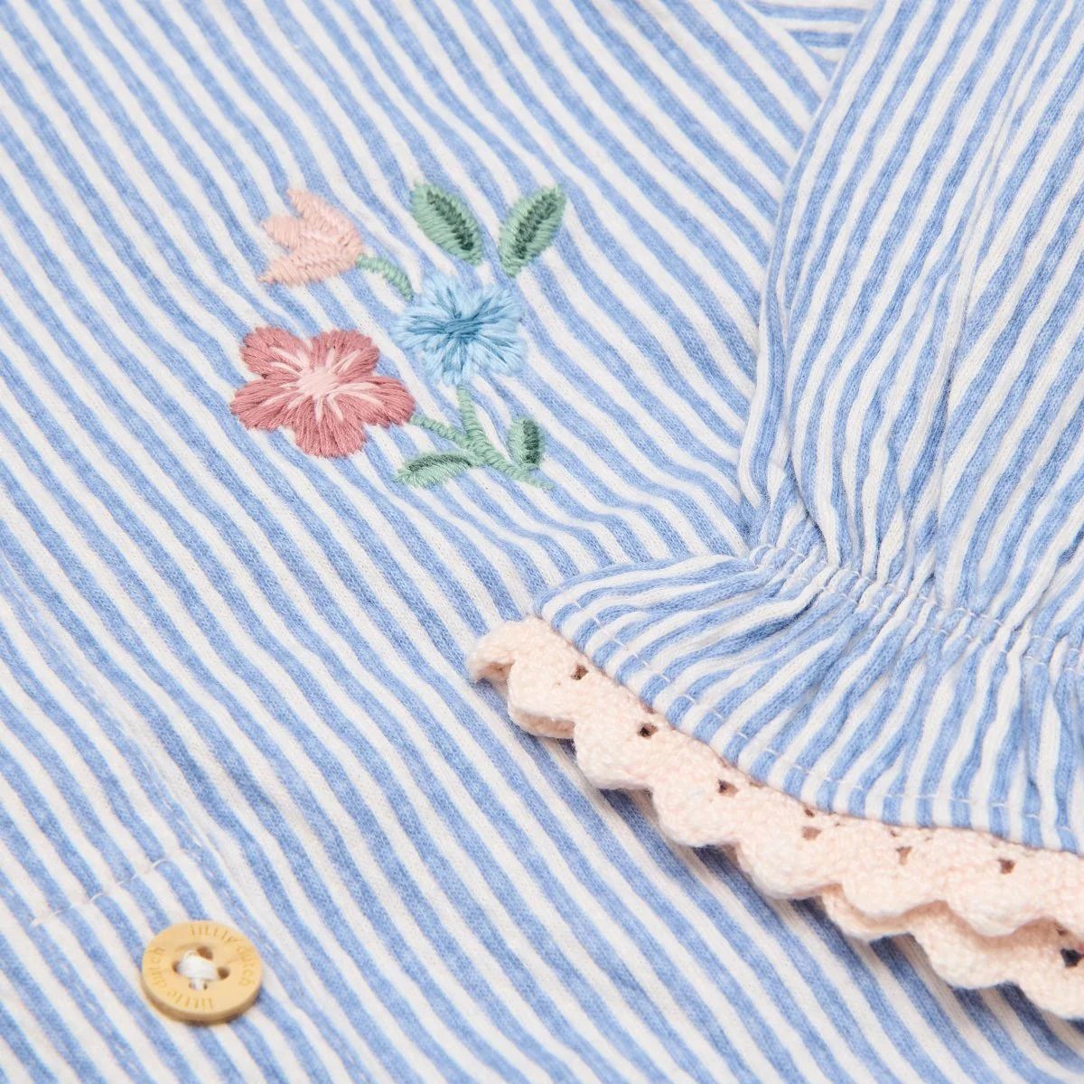 Blouse lange mouw Denim Blue Stripe - Image 4