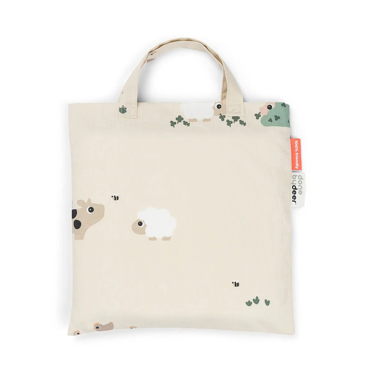 Done by Deer Dekbedovertrek Peuter Tiny Farm Beige 100X140Cm - Image 2