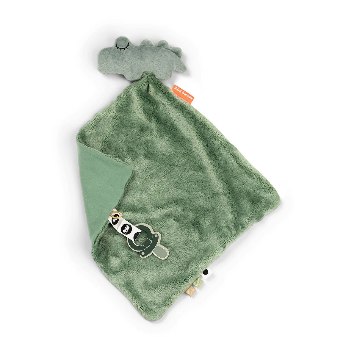 Done by Deer Knuffeldoekje Croco Green 28Cm
