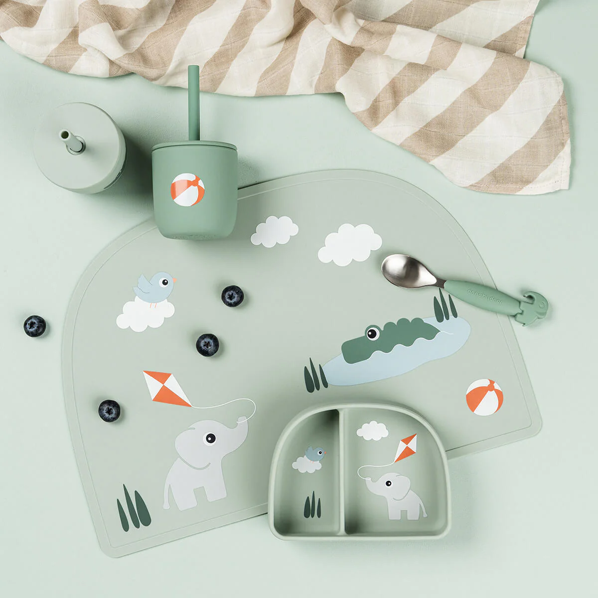 Done by Deer Rietjesbeker Playground Green 120Ml 2St - Image 3