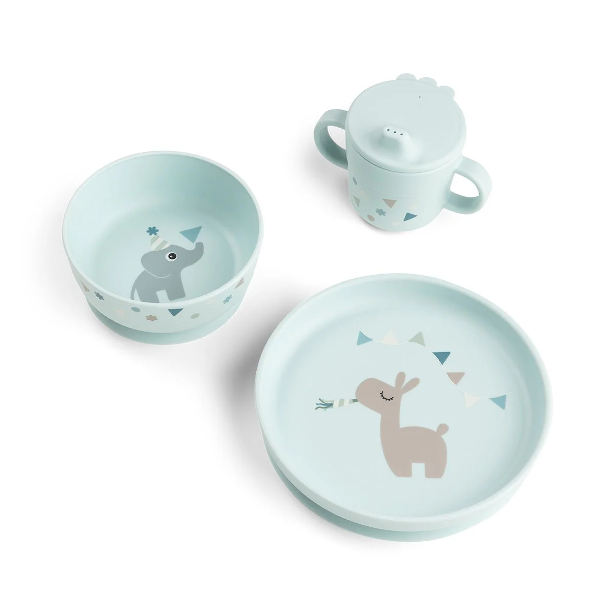 Done by Deer Serviesset Met Zuignap Celebration Blue