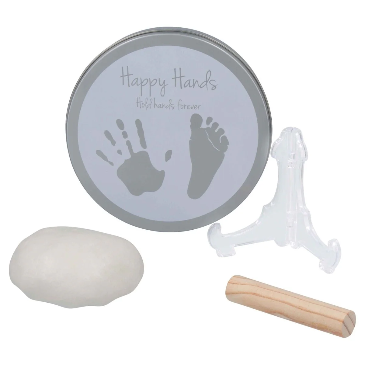 Dooky Afdrukset Happy Hands Rond Klei Blik - Image 2