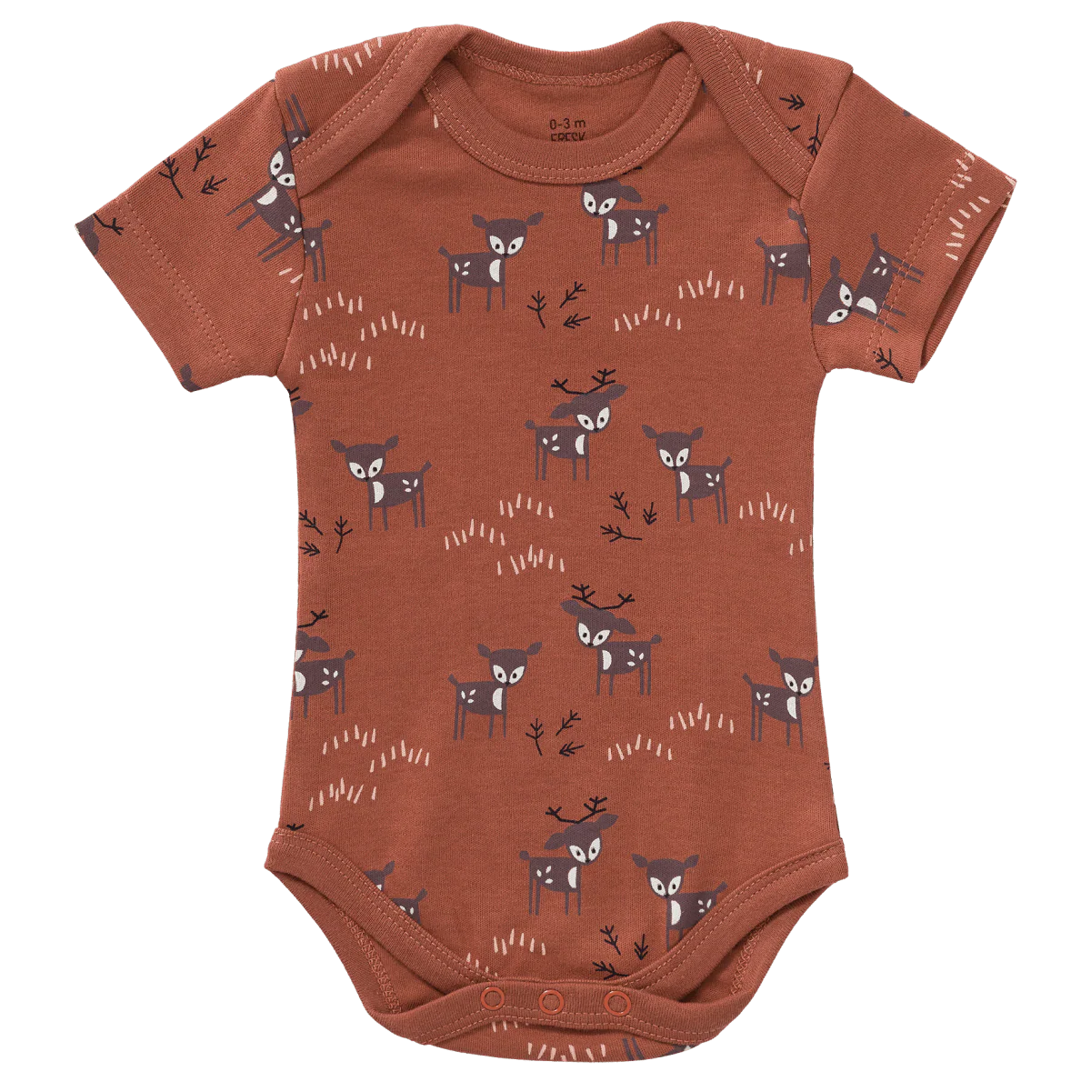 Fresk Romper Deer Korte Mouwen Amber Brown