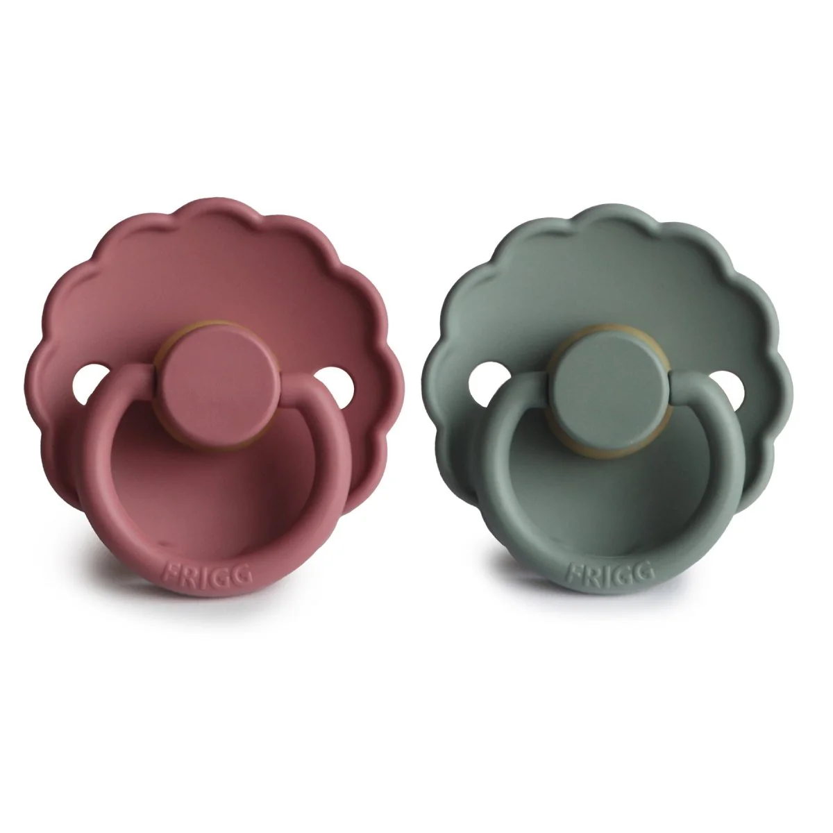 Frigg Speen Maat 1 Daisy Dusty Rose/Lily Pad Silicone 2-Pack - Image 2