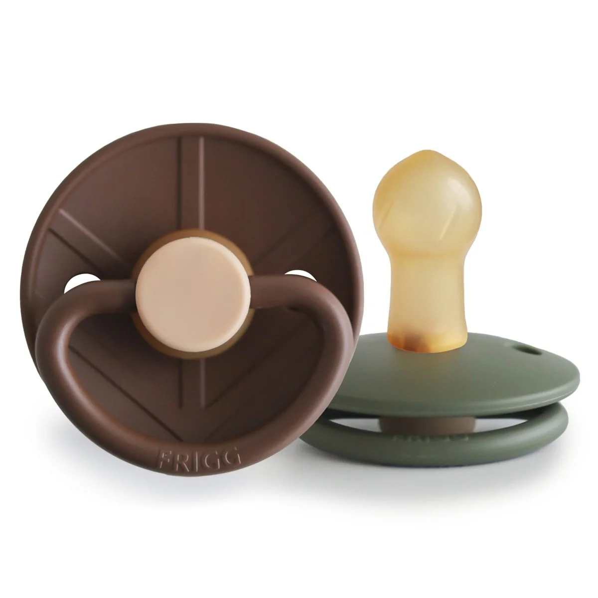 Frigg Speen Maat 1 Little Viking Cocoa/Olive Latex 2St