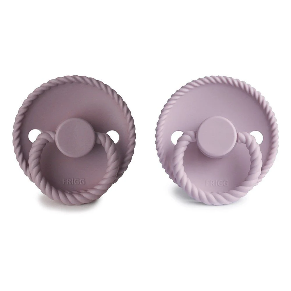 Frigg Speen Maat 1 Rope Tw. Mauve/Soft Lilac Silicone 2-Pack - Image 2