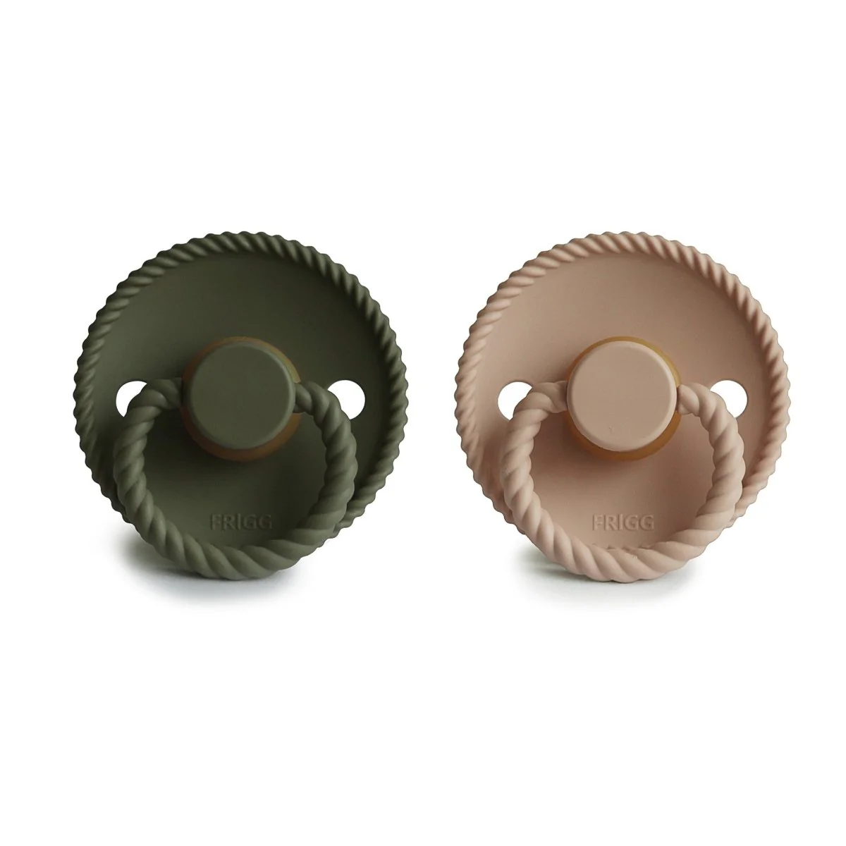 Frigg Speen Maat 2 Rope Croissant/Olive Latex 2-Pack - Image 2