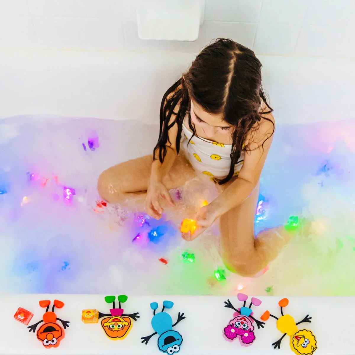 Glopals Badspeelgoed Sensorisch Light-Up Poppetje en Cubes Cookie - Image 7