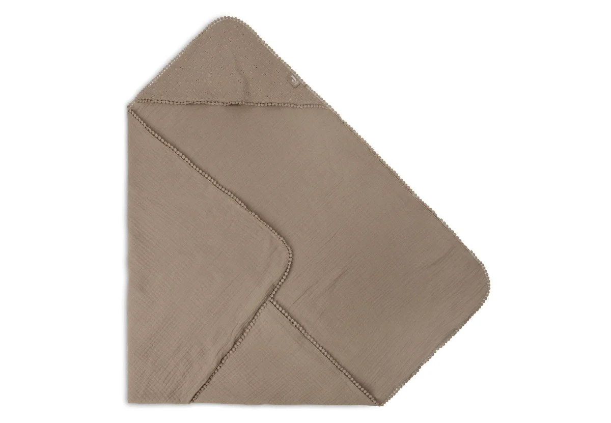 Jollein Badcape Baby Embroidery Biscuit 75x75cm - Image 5