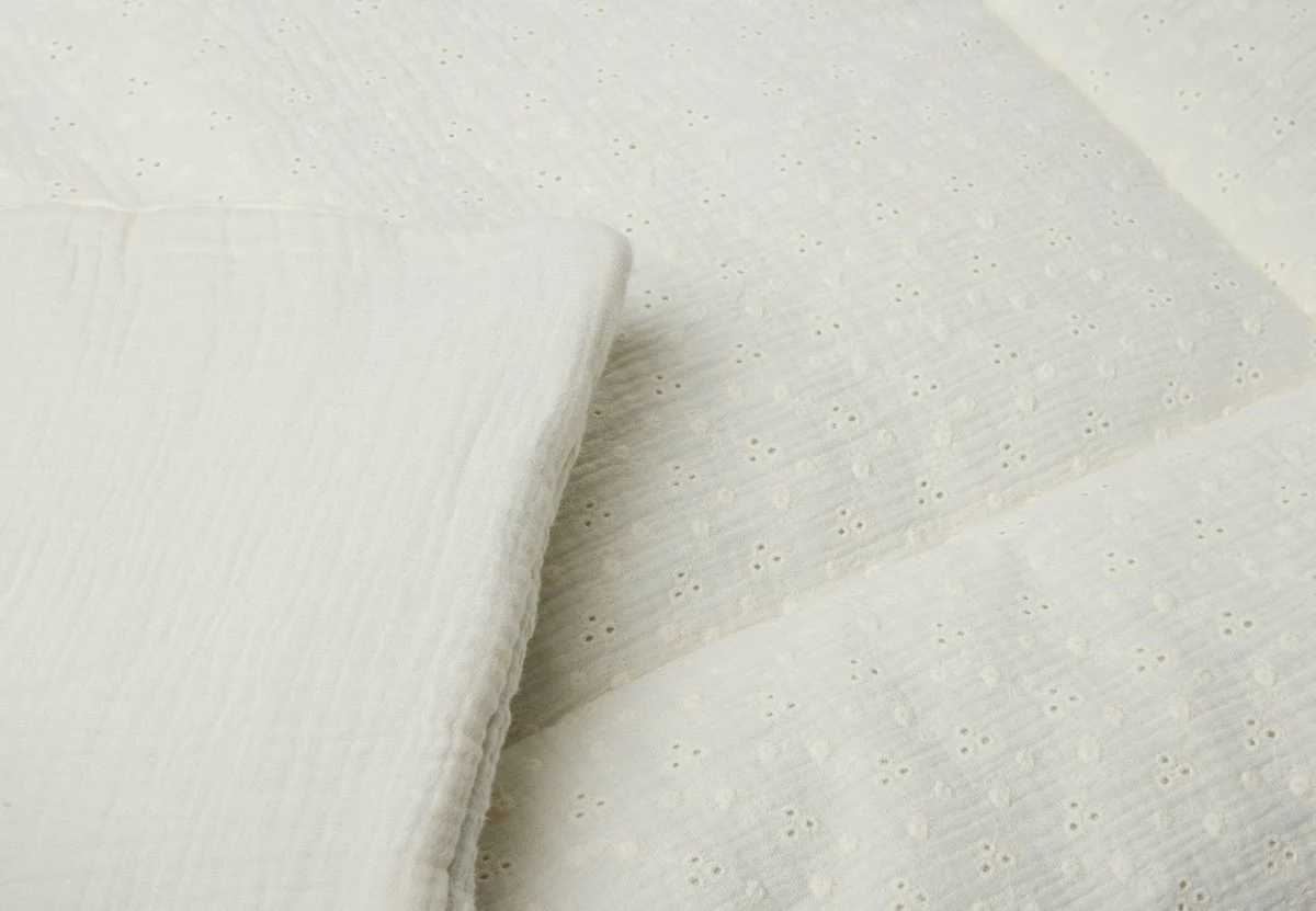 Jollein Boxkleed Embroidery Ivory 75x95cm - Image 3