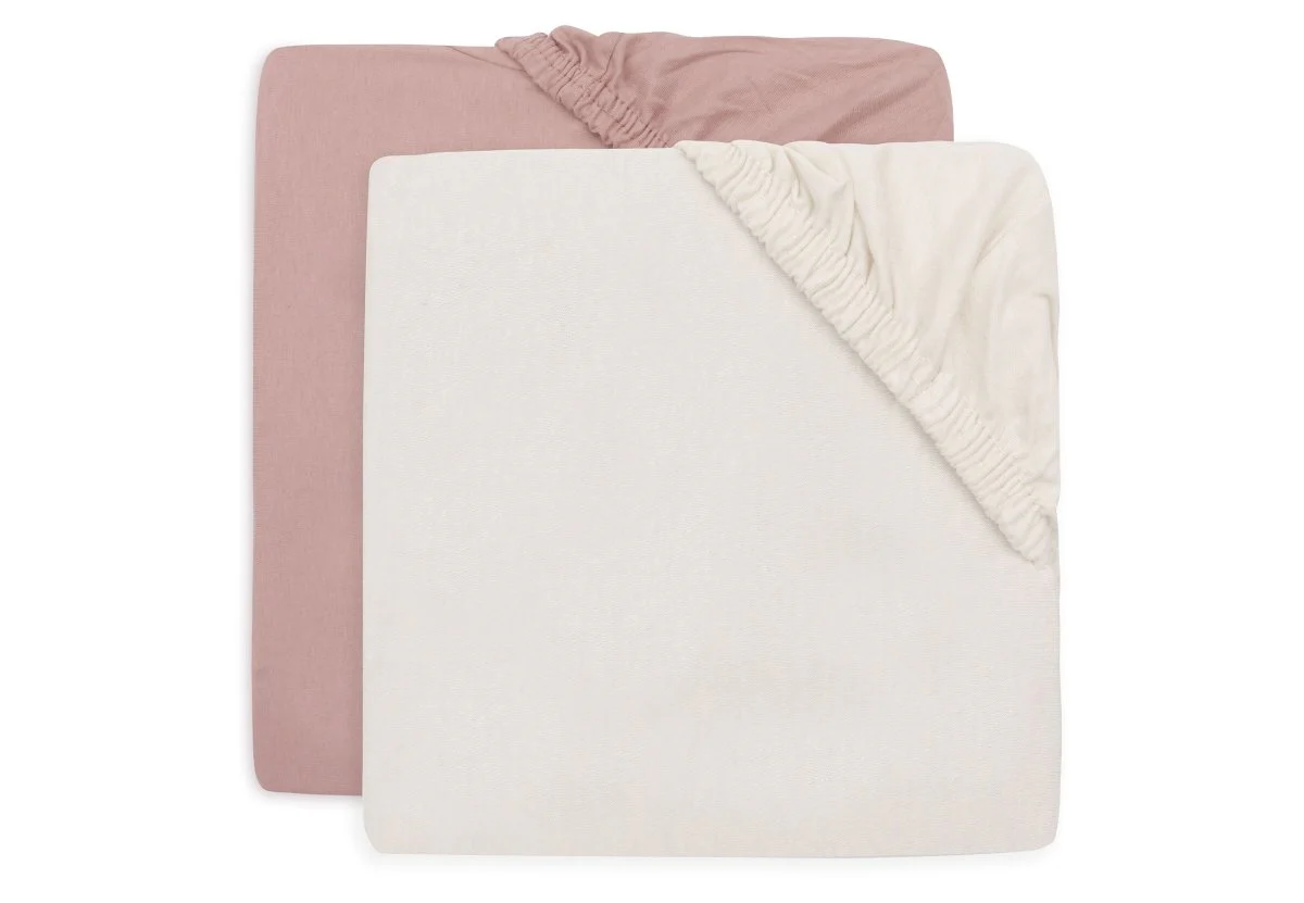 Jollein Hoeslaken Peuter Wild Rose / Ivory 75X140Cm 2St