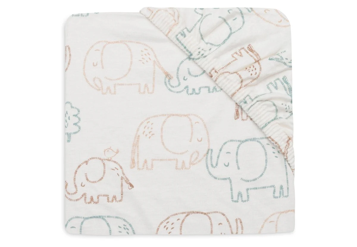 Jollein Hoeslaken Wieg Elephant Tales 50X80Cm - Image 3