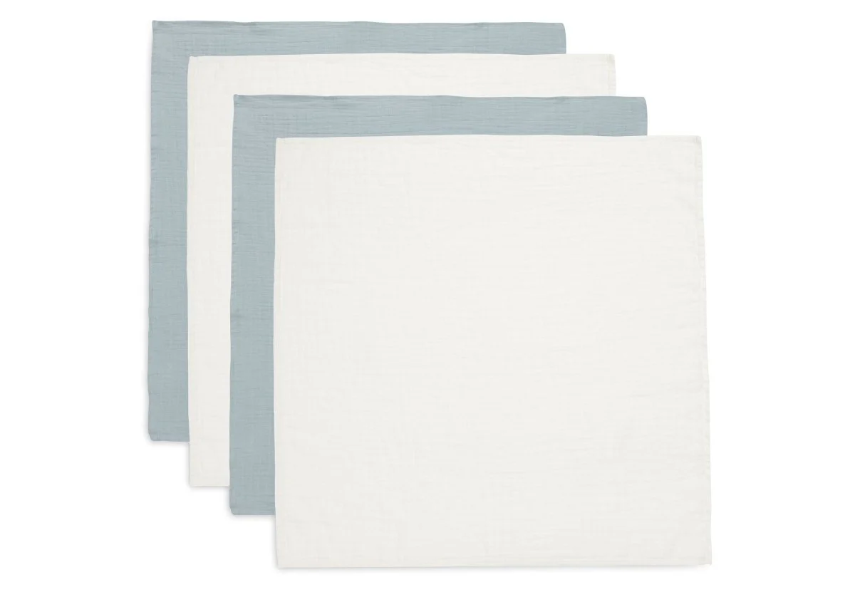 Jollein Hydrofiele Doek 70X70Cm - Sea Green/Ivory - 4 Stuks