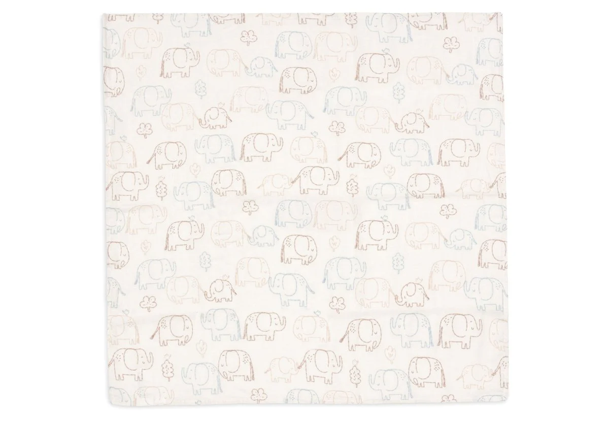 Jollein Hydrofiele Doek Elephant Tales 70Cm 3St