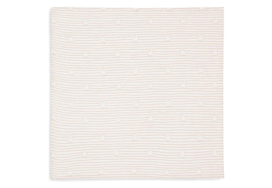 Jollein Hydrofiele Doek Miffy Stripe Biscuit 70cm 3St - Image 2