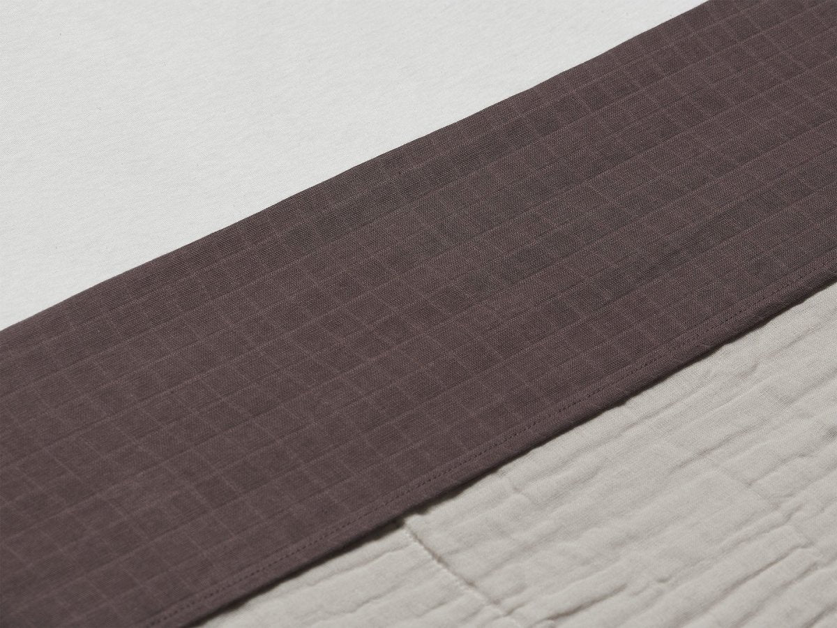 Jollein Ledikantlaken Wrinkled Cotton Chestnut 120x150cm - Image 2