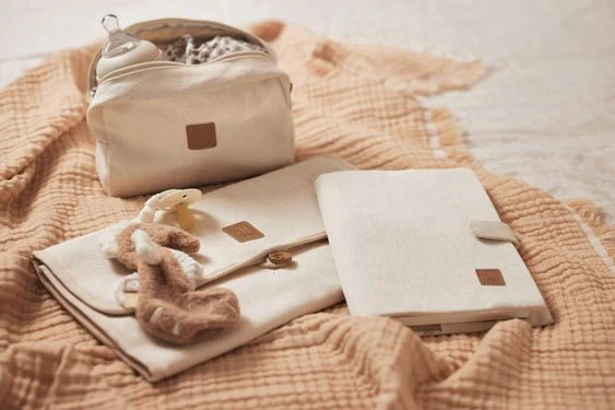 Jollein Verschoningsmat met Opbergvakken Twill Natural - Image 8