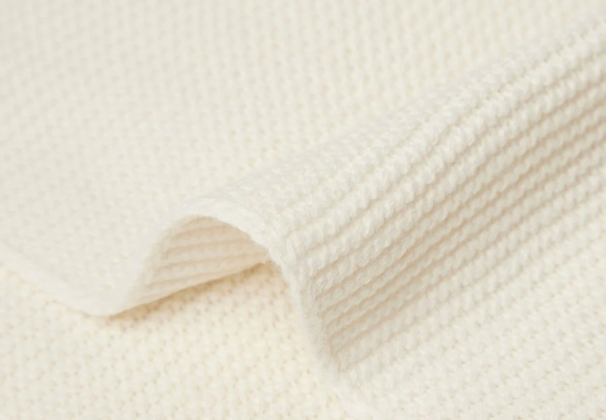 Jollein Wiegdeken Basic Knit Ivory 75x100cm - Image 5