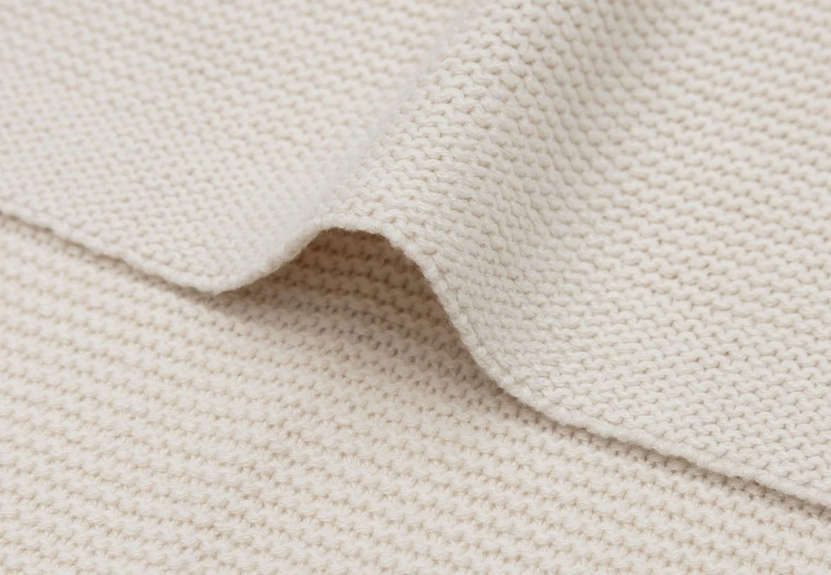 Jollein Wiegdeken Basic Knit/ Oatmeal 75X100Cm - Image 2
