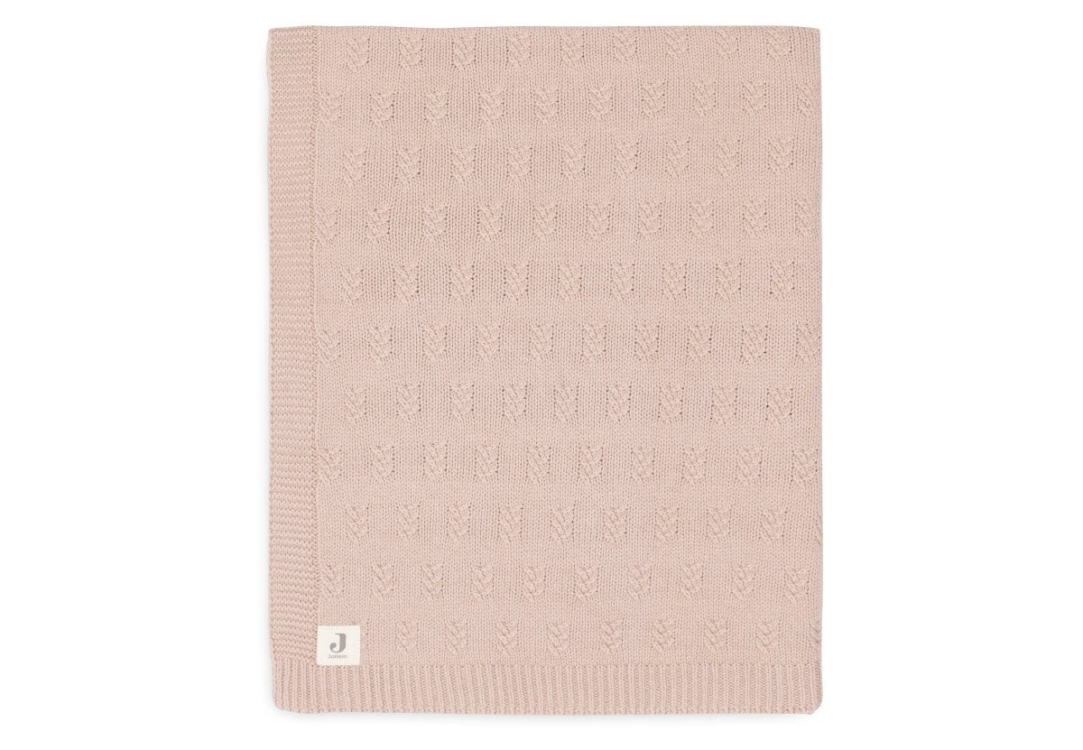 Jollein Wiegdeken Grain Knit Wild Rose 75X100Cm