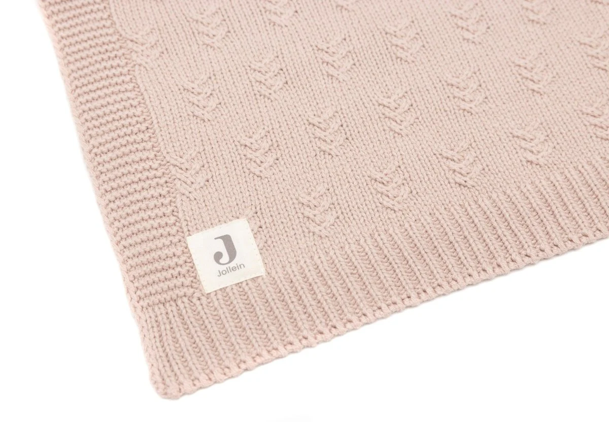 Jollein Wiegdeken Grain Knit Wild Rose 75X100Cm - Image 6