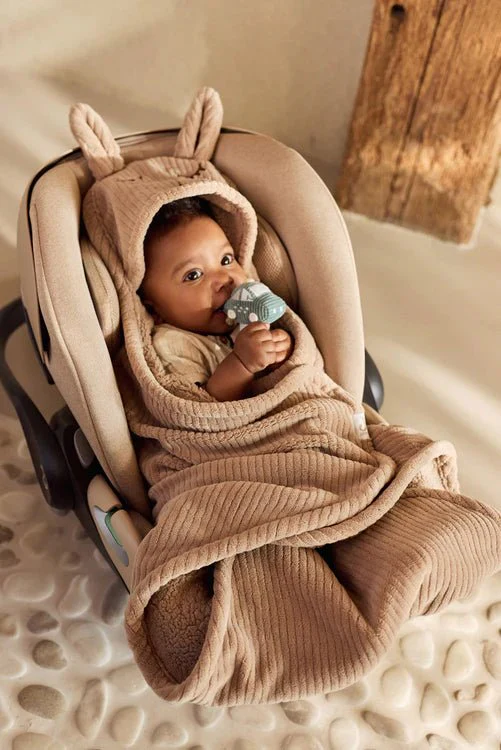 Jollein Wikkeldeken Baby Bunny Cloudy Rib/ Milky Coffee - Image 7