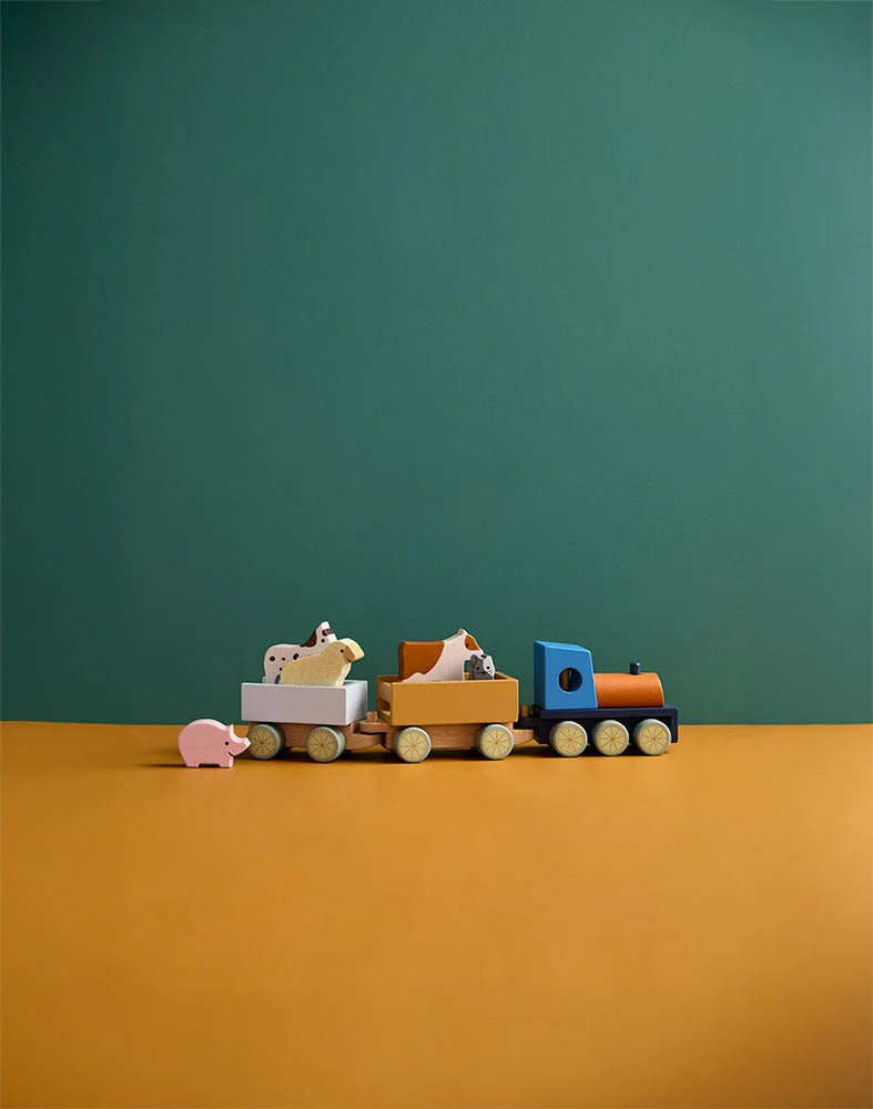 Kid's Concept Boerderijdieren Set Trein Hout - Image 7