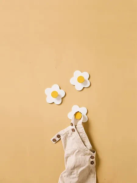 Kid's Concept Wandhaak Flower White 3St - Image 3