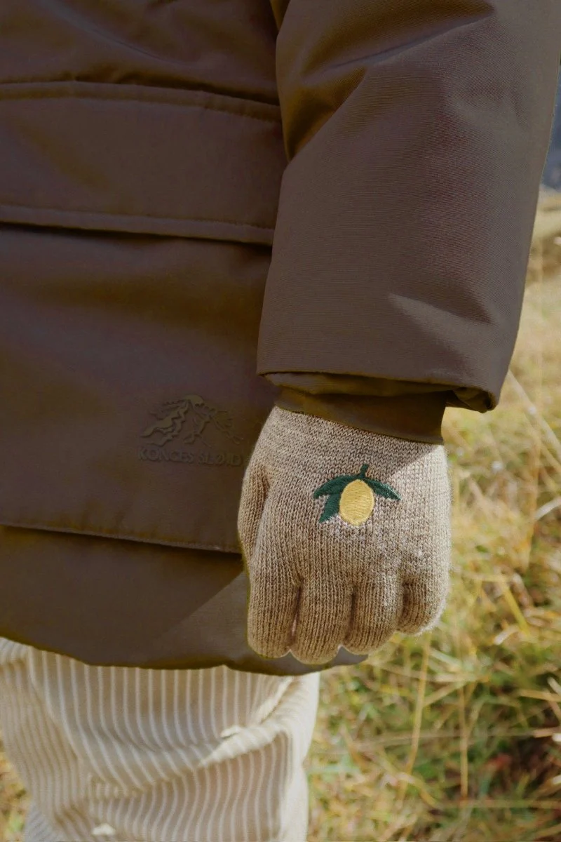 Konges Sløjd 2 Pack Filla Gloves Lemon/Stripe - Image 3