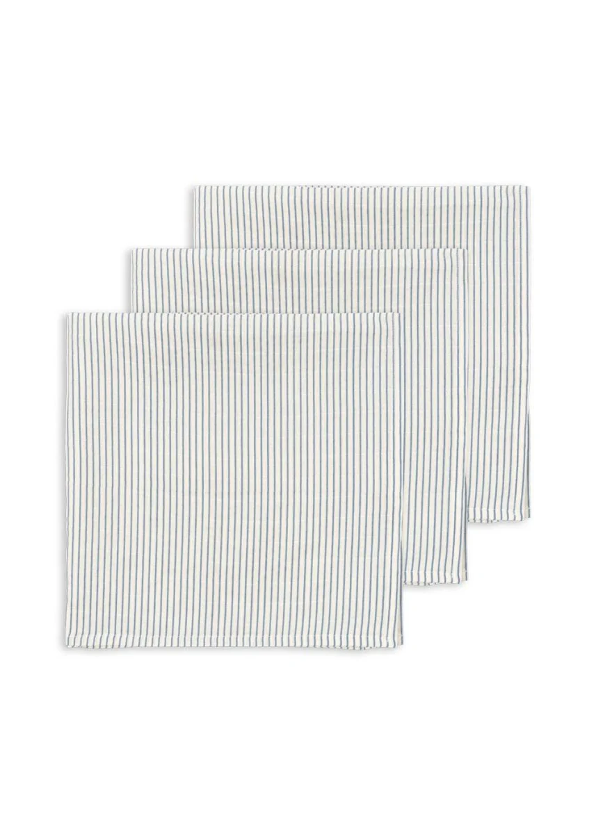 Konges Sløjd Hydrofiele Doek Stripe Blue 3St - Image 2