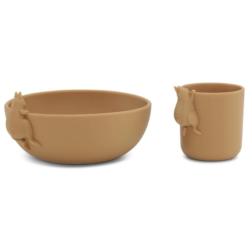 Konges Sløjd Kinderservies Set Bunny Almond 2 Delig