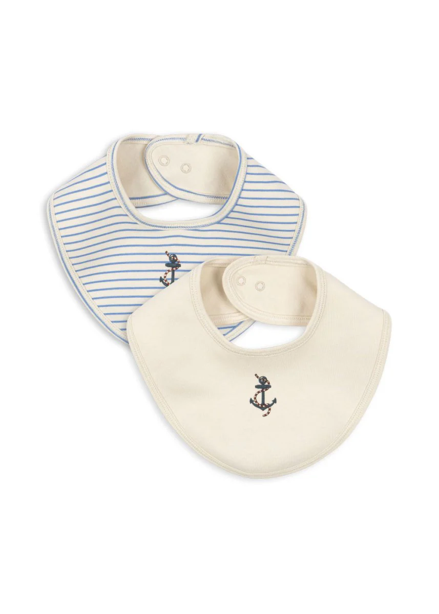 Konges Sløjd Slabbetje Stripe Provence Mix 2St