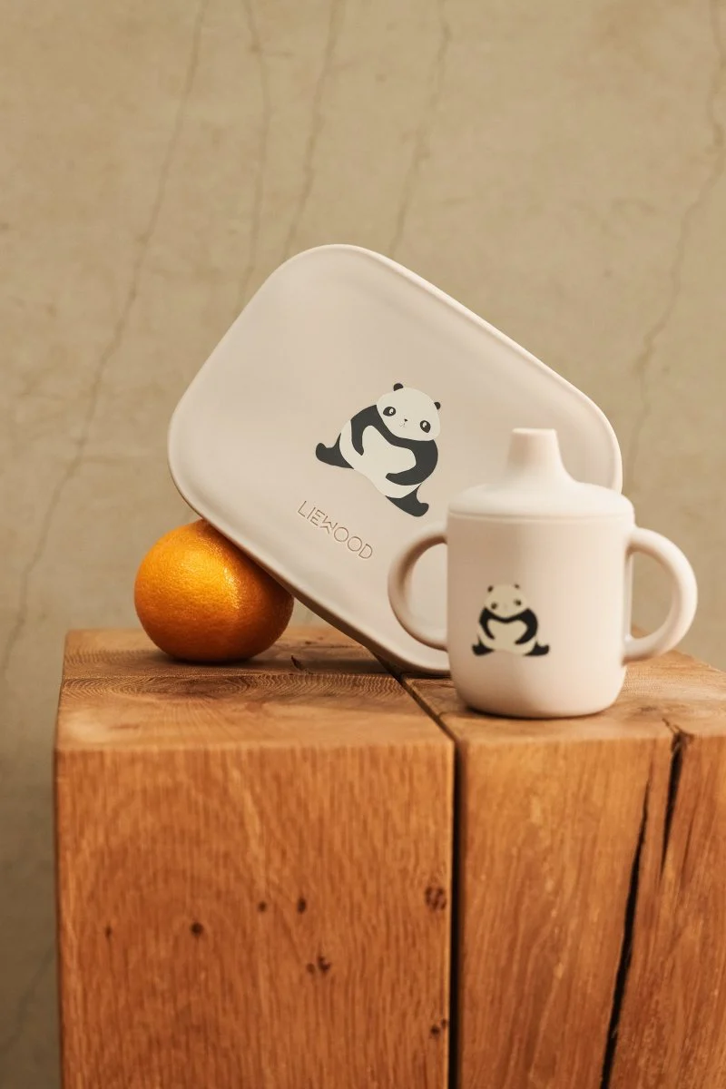 Liewood Lunchbox Panda Sandy/ Dark Grey - Image 4