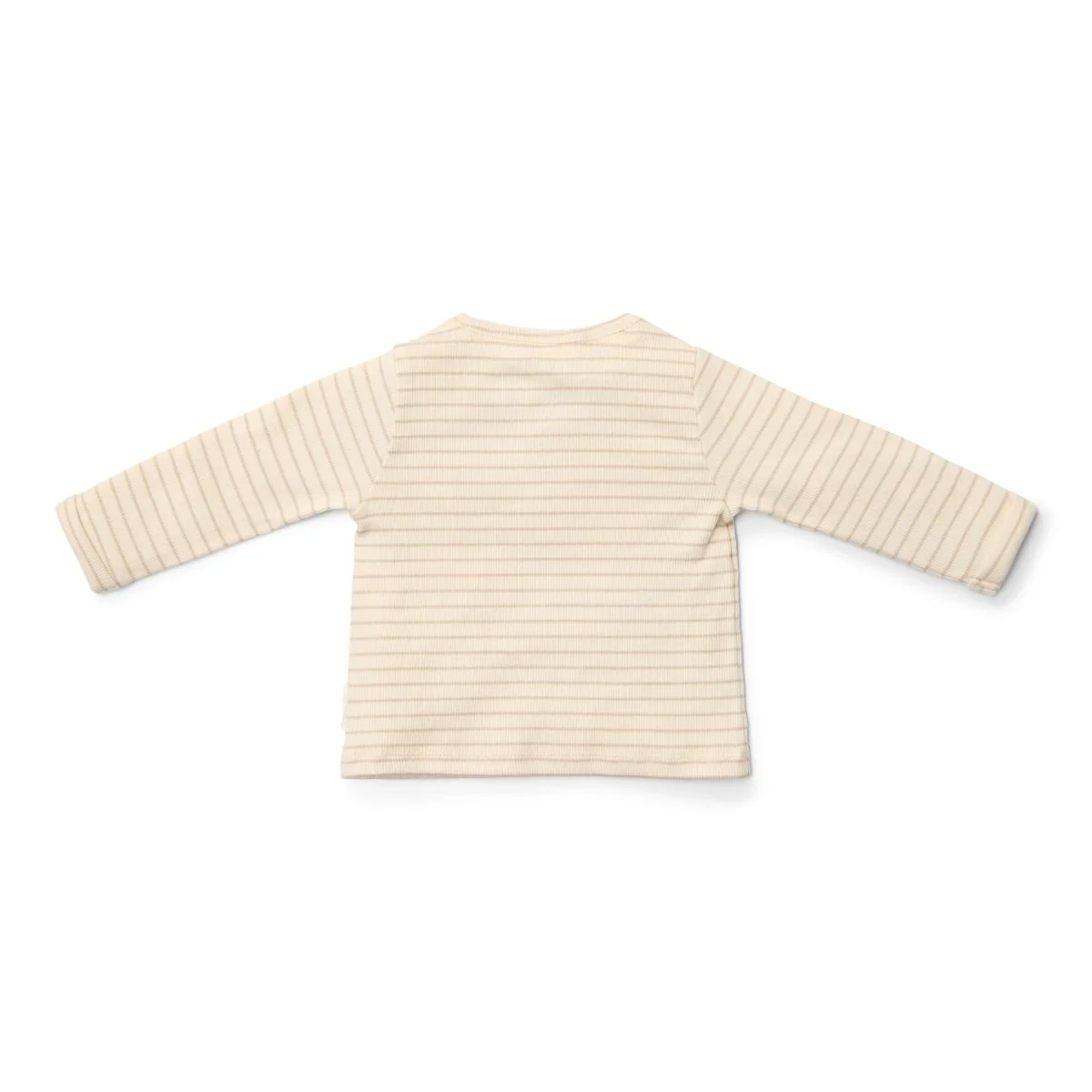 Little Dutch Baby Shirt Lange Mouw Soft Beige Stripe - Image 2