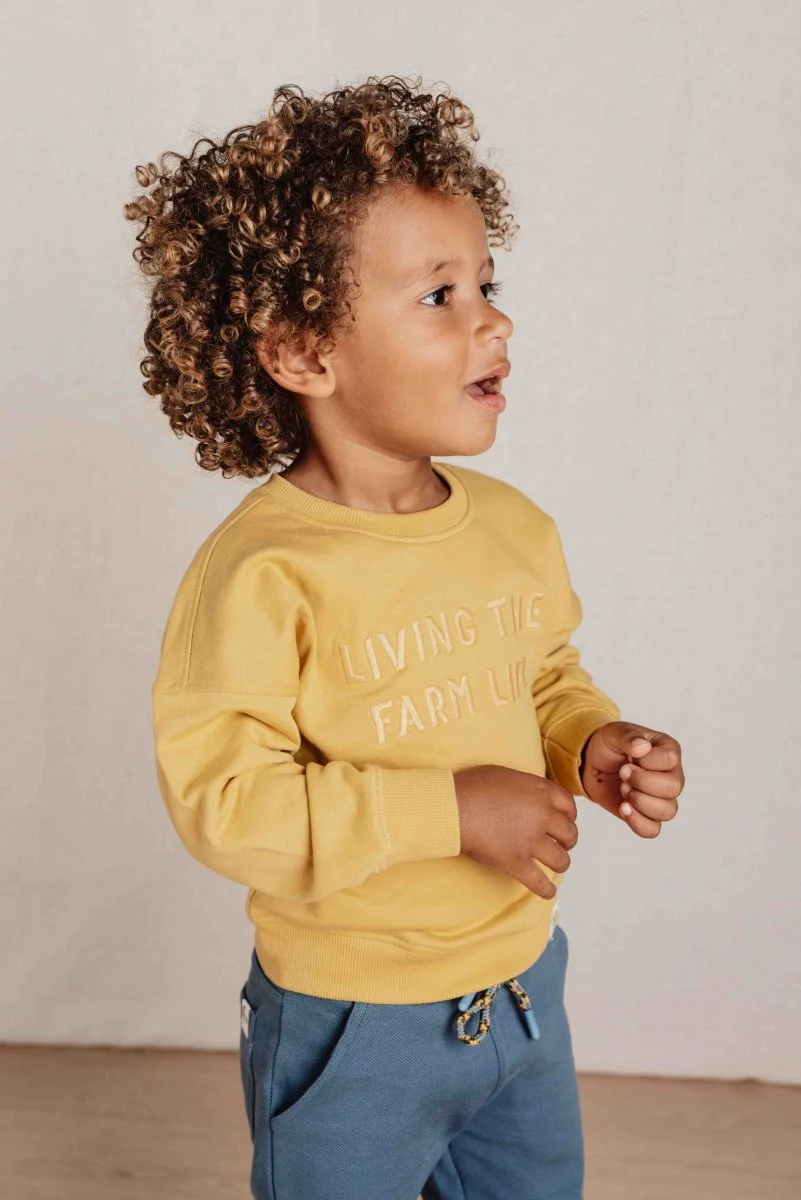 Little Dutch Baby Sweater Mustard Yellow - Image 3