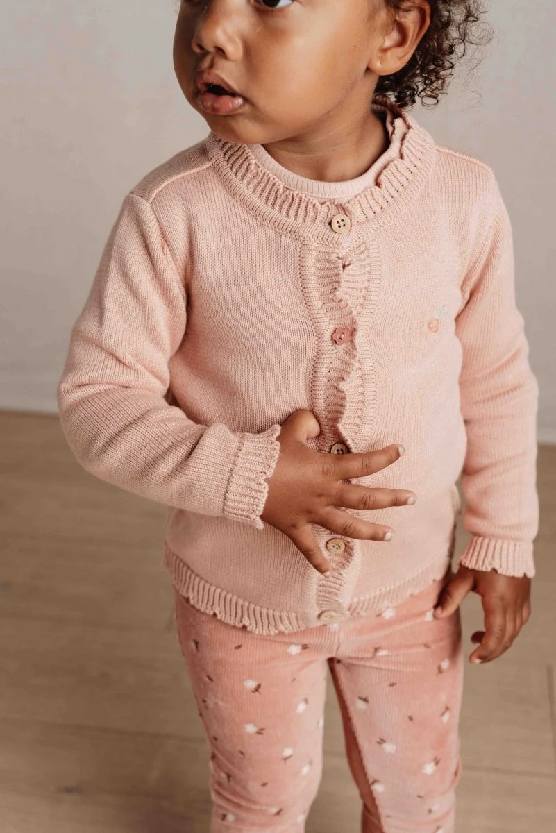 Little Dutch Baby Vestje Gebreid Soft Rose - Image 5