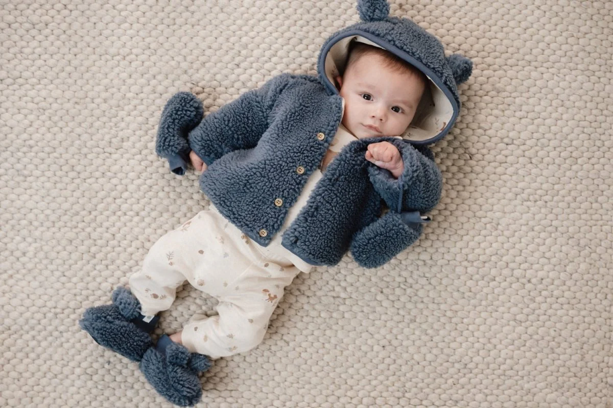 Little Dutch Babyhandschoenen Teddy Stone Blue - Image 5